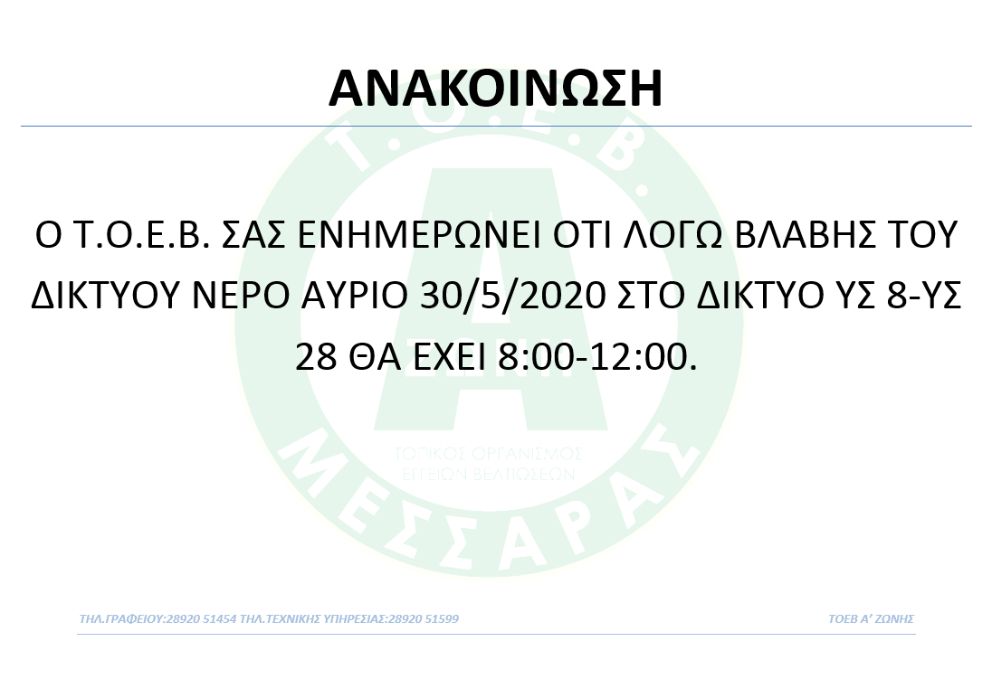 ΒΛΑΒΗ ΔΙΚΤΥΟΥ ΣΙΒΑ
